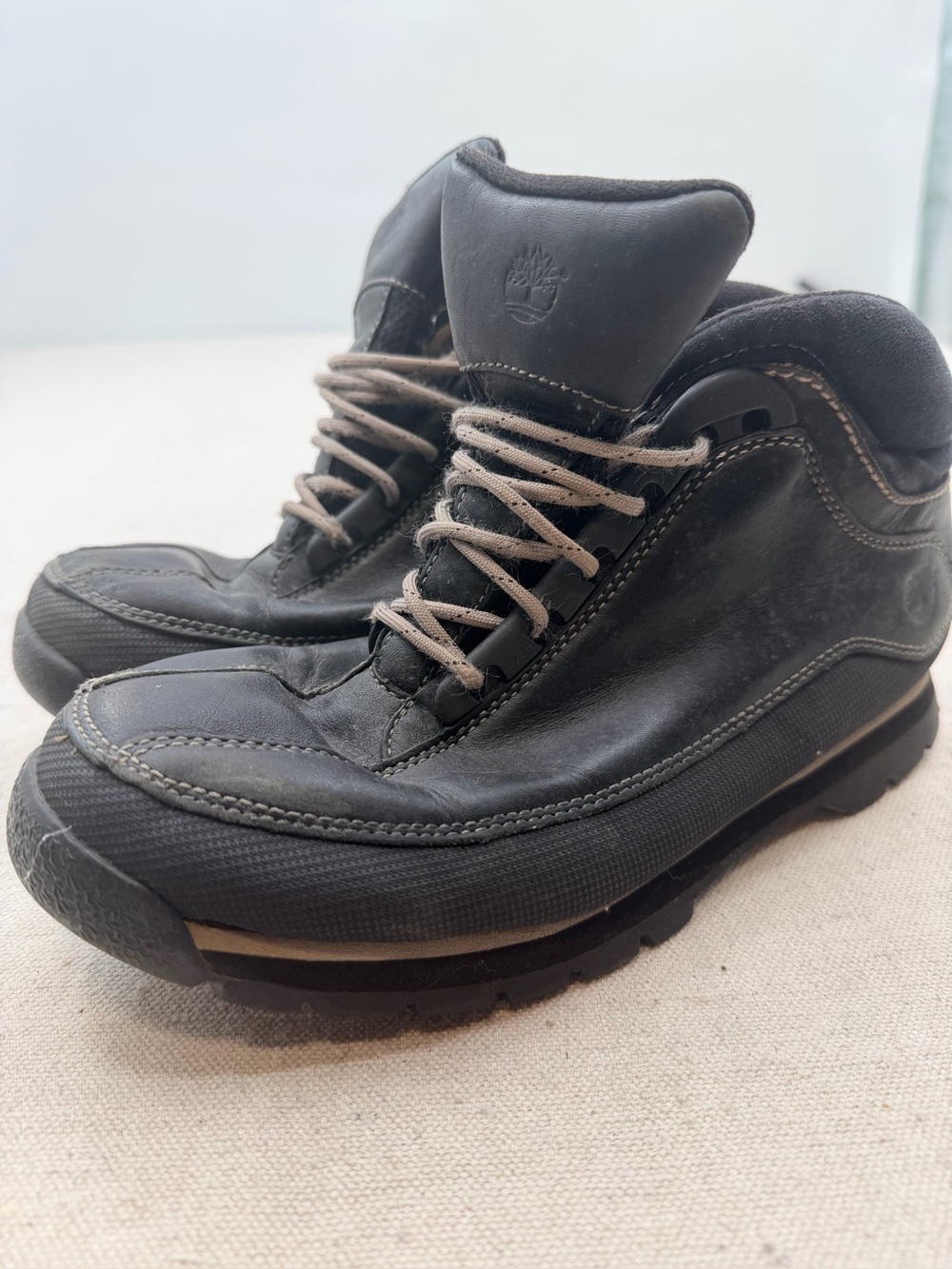 Timberland Black Leather Men's Lace-Up Boots